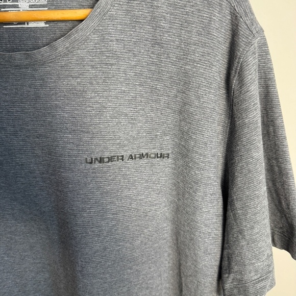 Under Armour Heat Gear Men's Activewear Short Sleeve Casual T-Shirt Gray 2XL - Picture 3 of 11